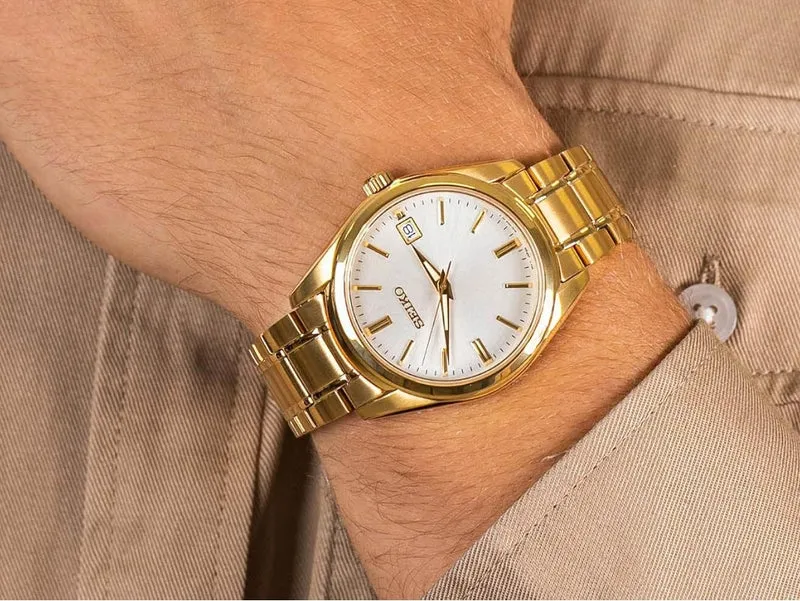 Seiko Men's Essentials Steel Two Tone Japanese Quartz Gold Strap