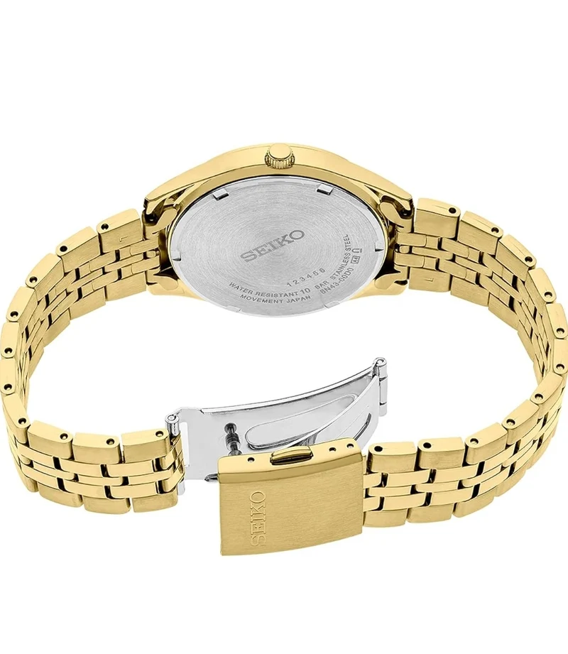 SEIKO Watch Essentials w/ Day/Date Calendar, Stainless Steel Case/Bracelet, and 100m Water-Resistant - NEW