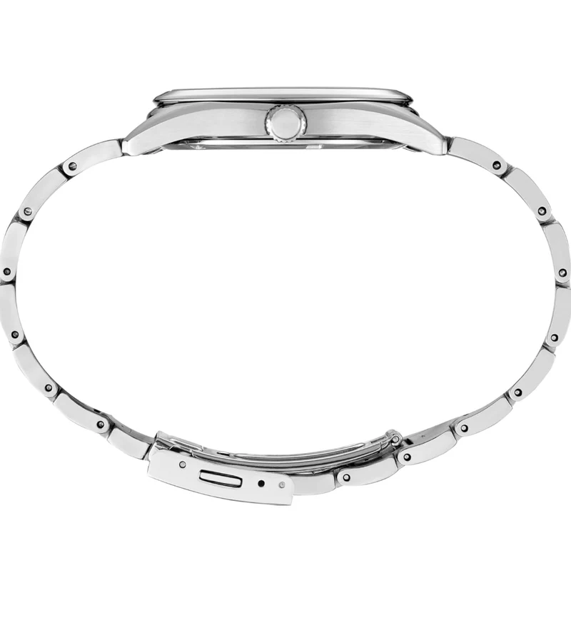 SEIKO Men's Quartz Watch - Green Dial with Date, Stainless Steel Bracelet, 100M Water Resistant - NEW