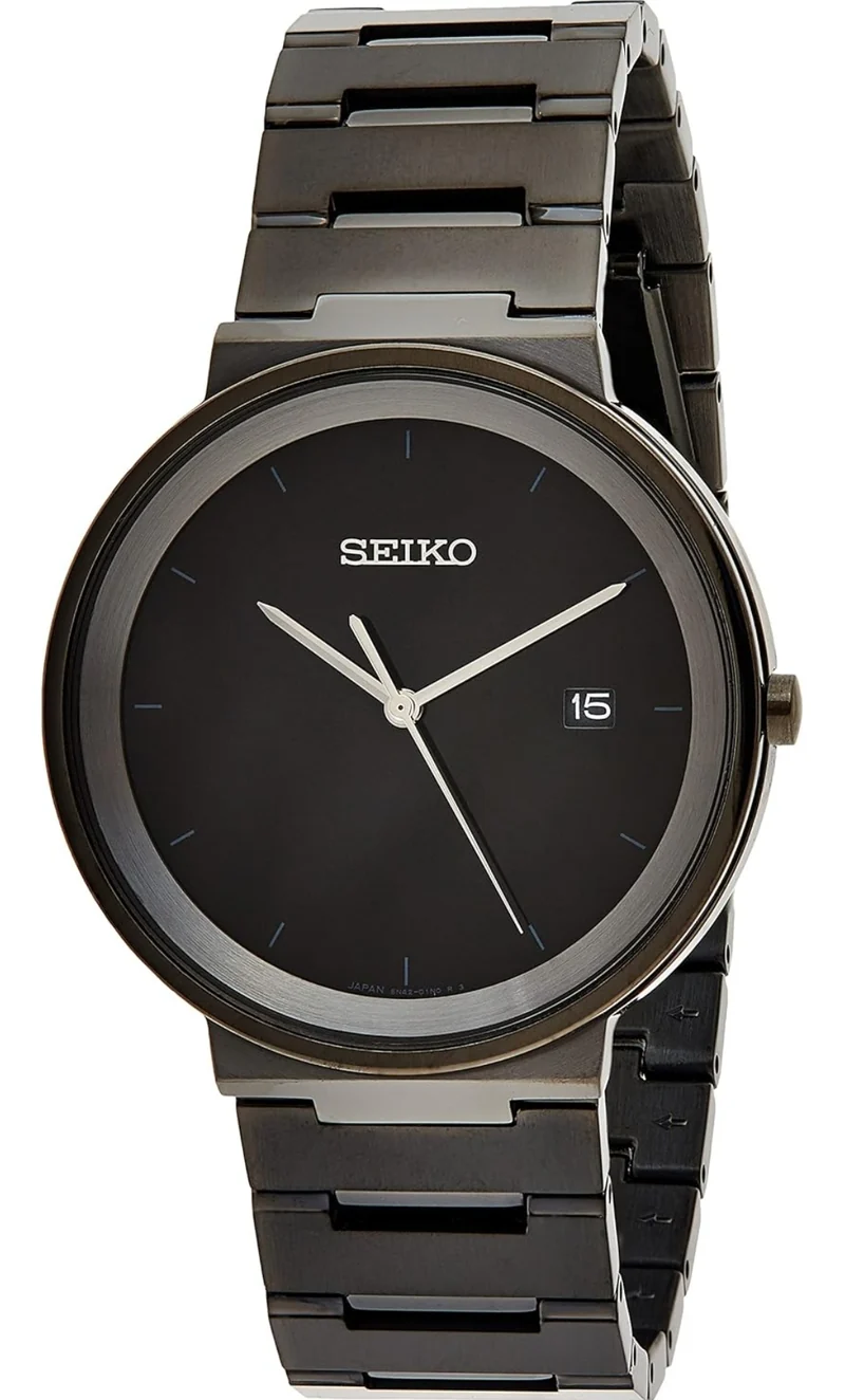 Seiko Mens Essential CONTEMP Black ION Finish - NEW