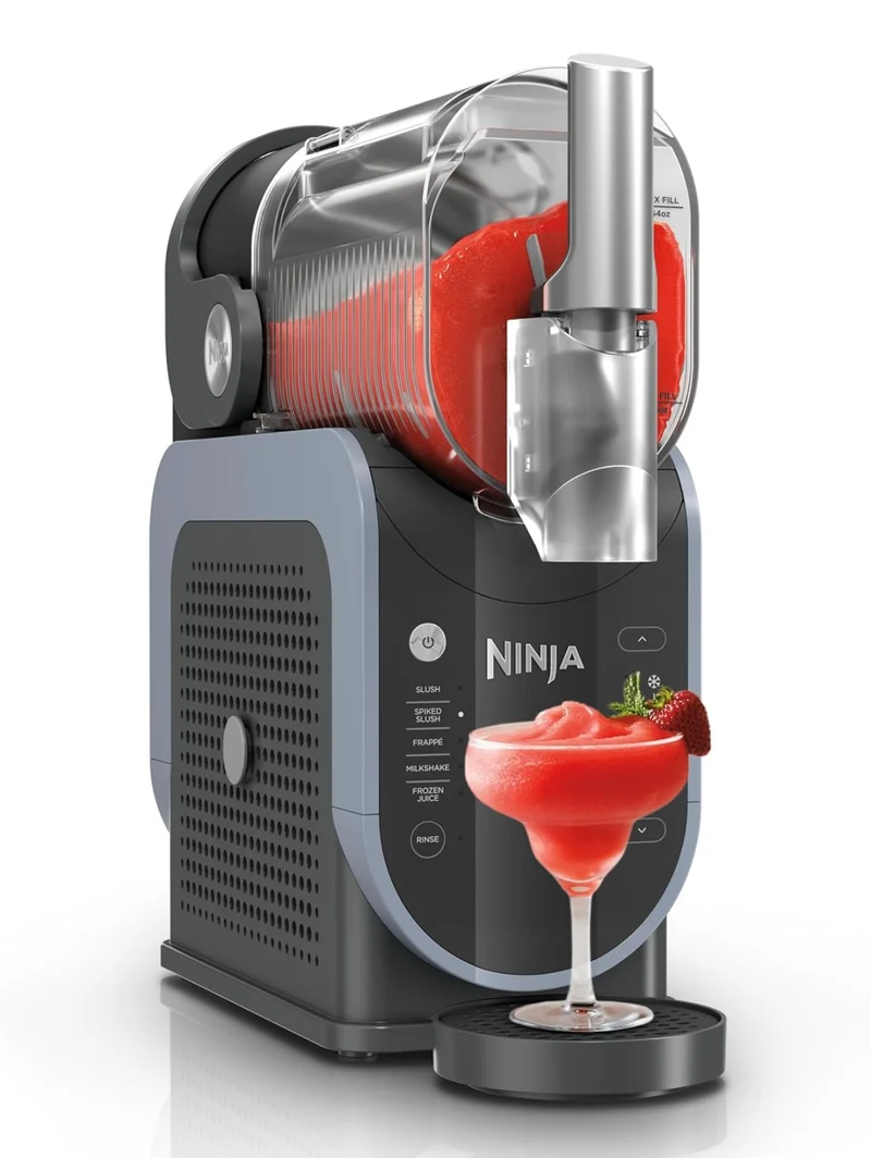 Ninja SLUSHi with RapidChill Technology, 88 oz. Frozen Drink & Slushie Machine, 5 Preset Programs, Margaritas, Frappés, and More, Premium Accents, Black, FS301