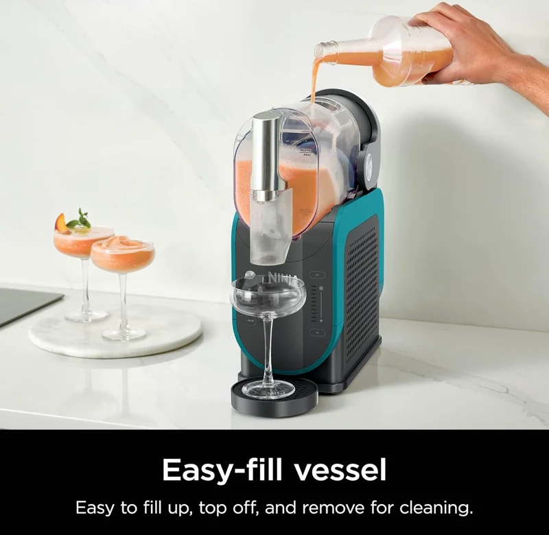 Ninja SLUSHi Professional Frozen Drink Maker with RapidChill Technology, 88 oz. Frozen Drink & Slushie Machine, 2 Preset Programs, Frozen Margaritas, and More, Premium Accents, Teal, FS299