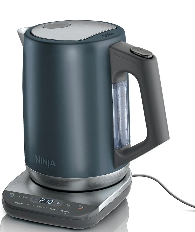 Ninja KT 200BL Precision Temperature Electric Kettle, 1500 watts, BPA Free, Stainless, 7-Cup Capacity
