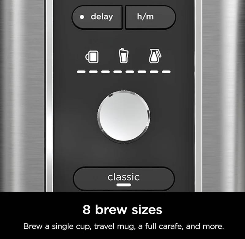 Ninja Hot & Iced XL Coffee Maker with Rapid Cold Brew, 4 Brew Styles - Permanent Filter -Removable Reservoir - Black CM371