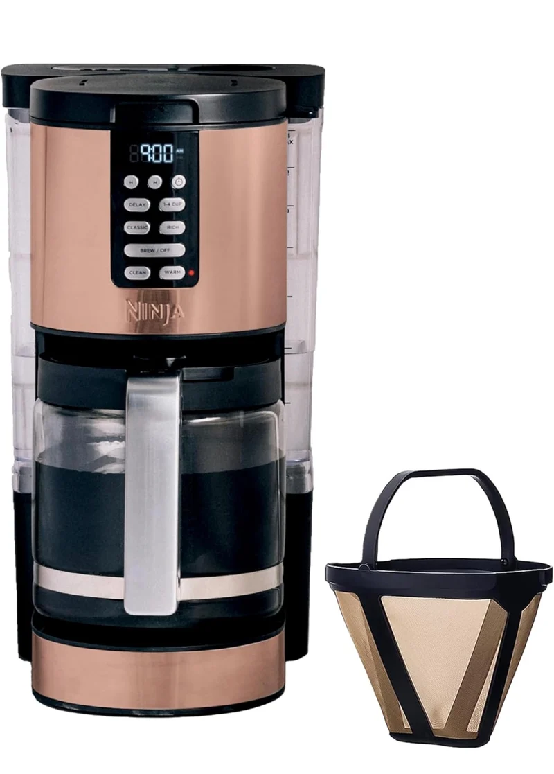 Ninja Programmable XL 14-Cup Coffee Maker PRO with Permanent Filter, 2 Brew Styles Classic & Rich - Copper DCM201CP