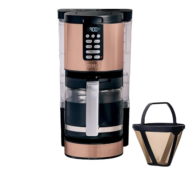 Ninja Programmable XL 14-Cup Coffee Maker PRO with Permanent Filter, 2 Brew Styles Classic & Rich - Copper DCM201CP