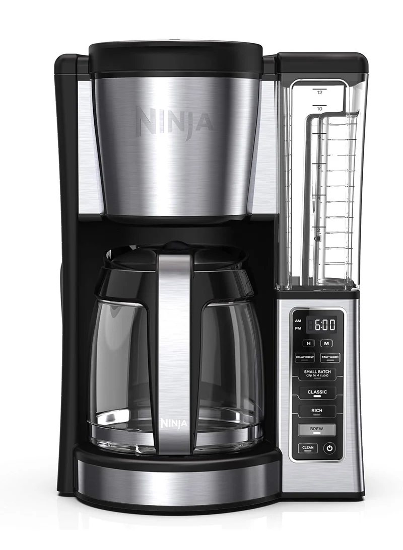 Ninja 12-Cup Programmable Coffee Brewer 60oz Water Reservoir, Delay Brew - Black/Stainless Steel