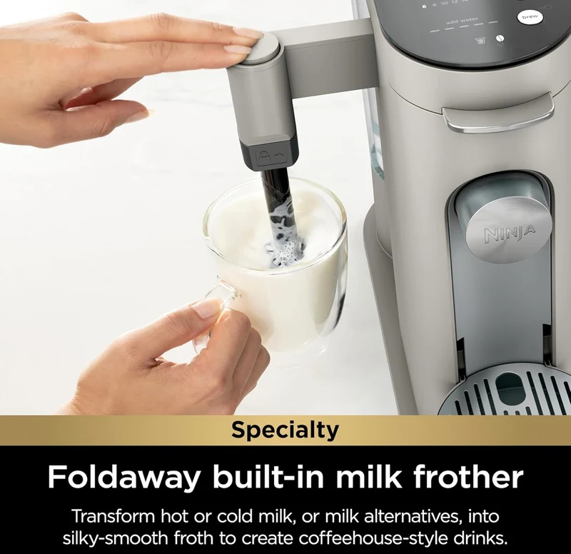 Ninja Pod & Grounds Specialty Single-Serve Coffee Maker, K-Cup Pod Compatible - Stone (PB051ST)