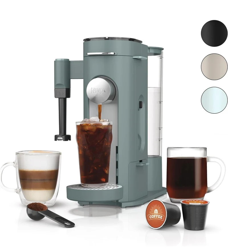 Ninja Pods & Grounds Specialty Single-Serve Coffee Maker, K-Cup Pod Compatible- Sage Green (PB051SG)