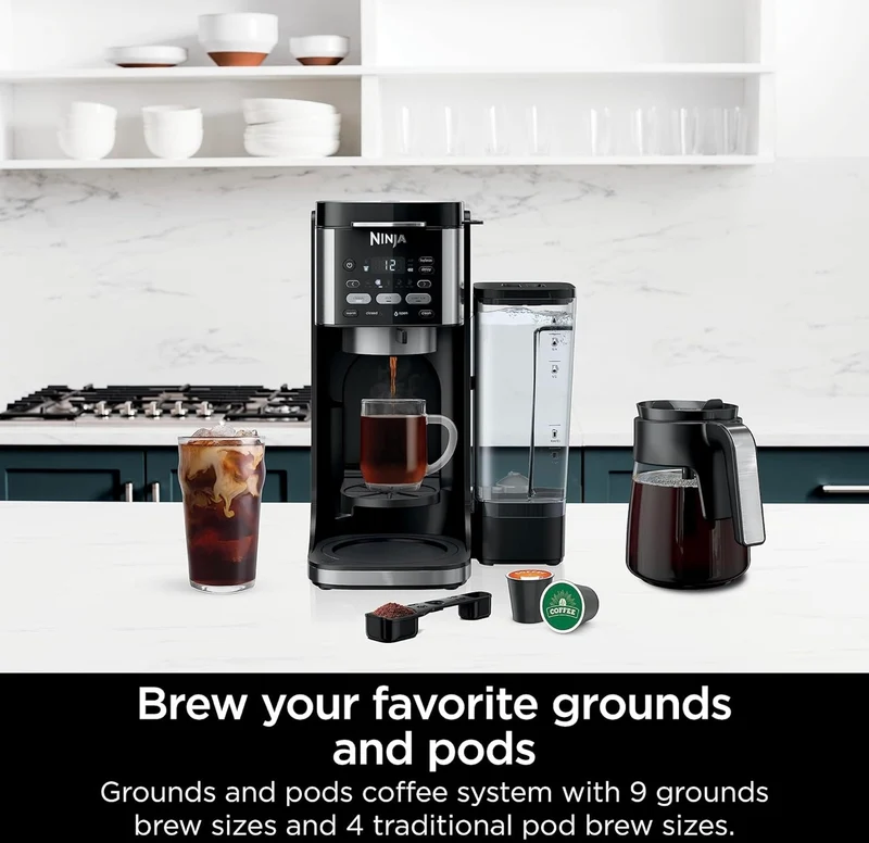 Ninja Drip Coffee Maker DualBrew Pro Hot & Iced Coffee Machine- Black (CFP101)