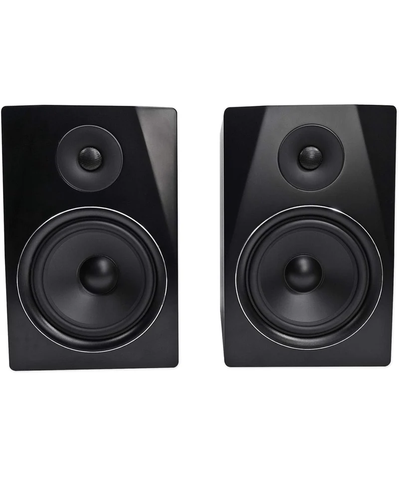 Rockville Pair APM8B 8" 2-Way 500 Watt Powered USB Studio Monitors+Stands+Pads