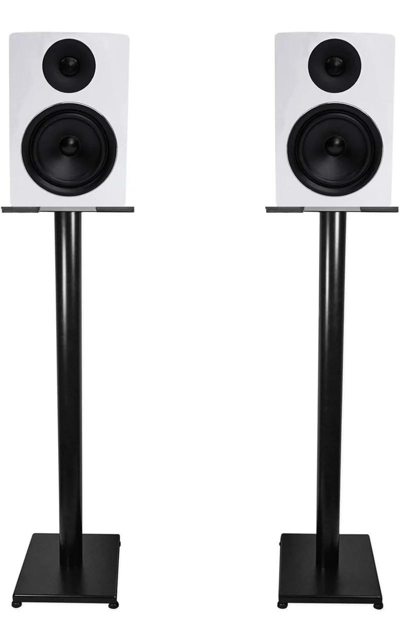 Rockville Pair APM6W 6.5" 350 Watt USB Studio Monitor Speakers+Black 37" Stands