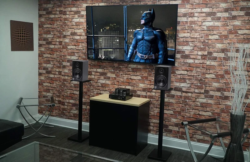 Rockville Pair APM6W 6.5" 350 Watt USB Studio Monitor Speakers+Black 37" Stands