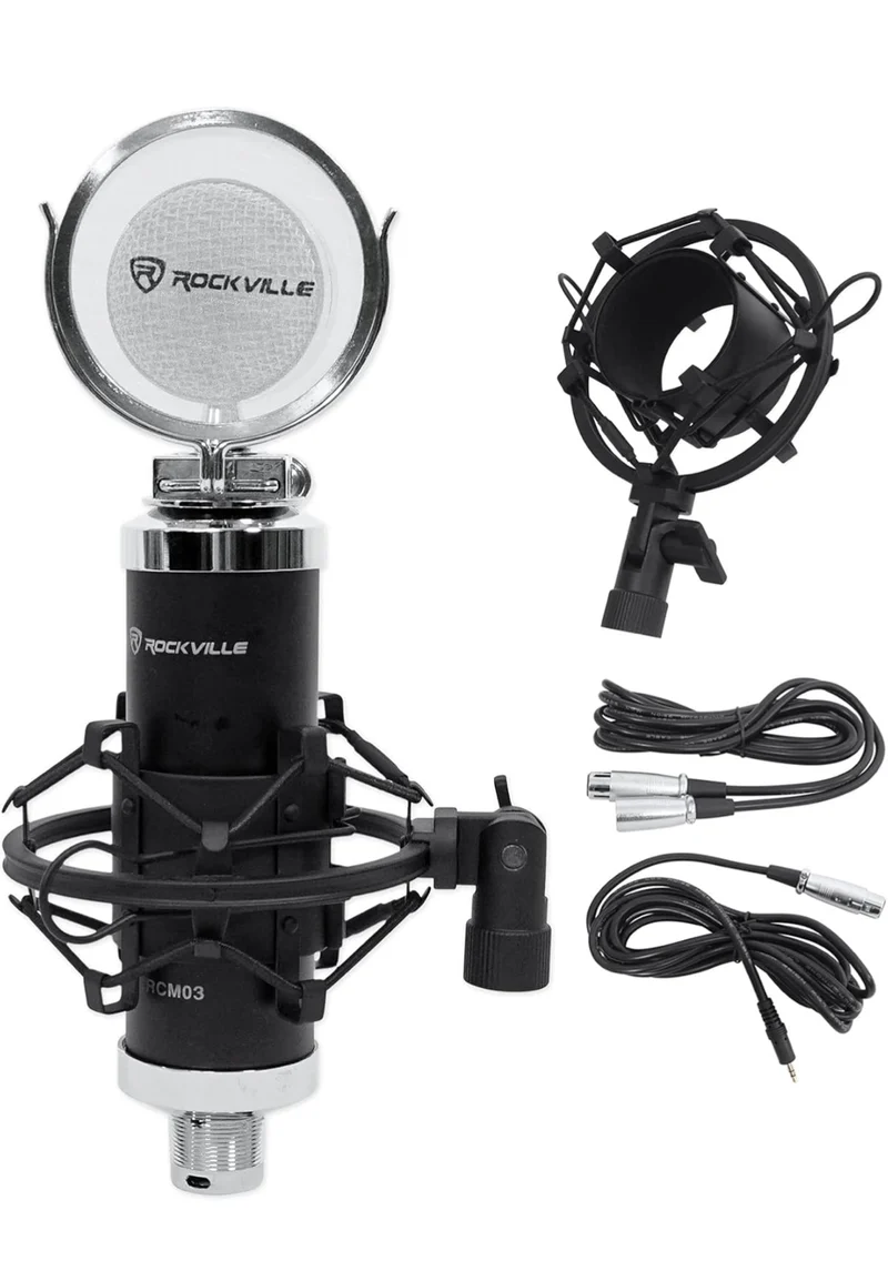 Rockville Apm6c 6.5" 2-Way 350W Active/Powered USB Studio Monitor Speakers Pair