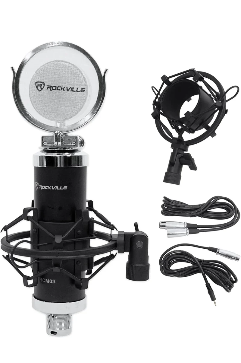 Rockville Apm6c 6.5" 2-Way 350W Active/Powered USB Studio Monitor Speakers Pair