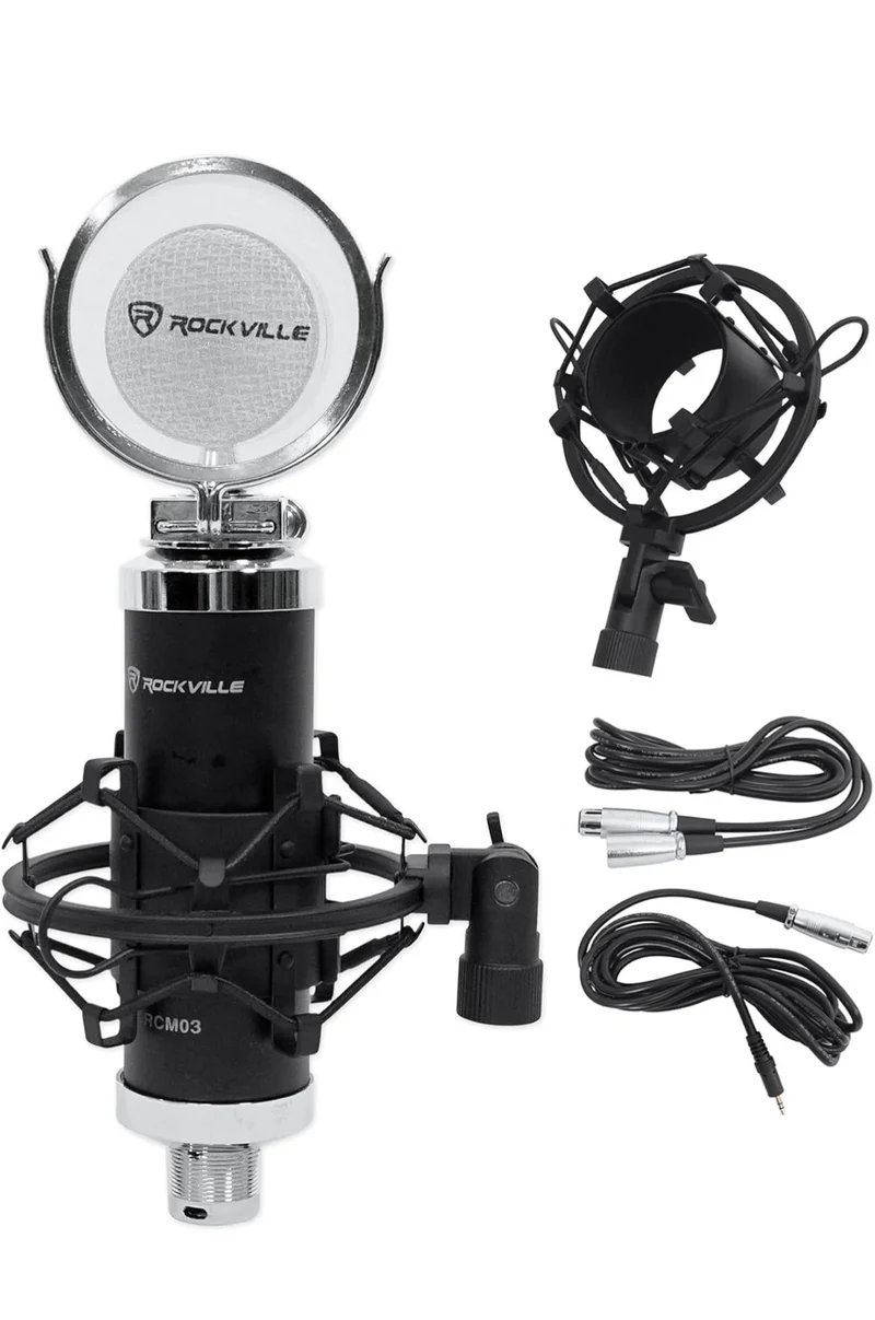 Rockville Apm6c 6.5" 2-Way 350W Active/Powered USB Studio Monitor Speakers Pair