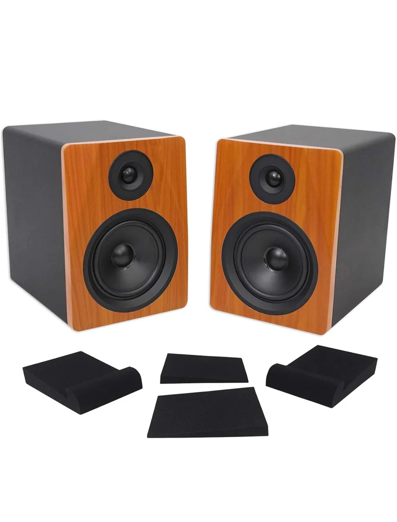 Rockville Pair APM6C 6.5" 2-Way 350W Powered USB Studio Monitor Speakers+Pads