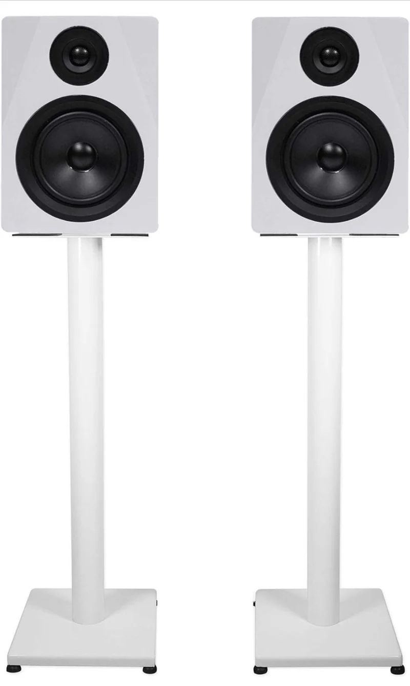 Rockville Pair APM5W 5.25" 250w Powered USB Studio Monitor Speakers+29" Stands