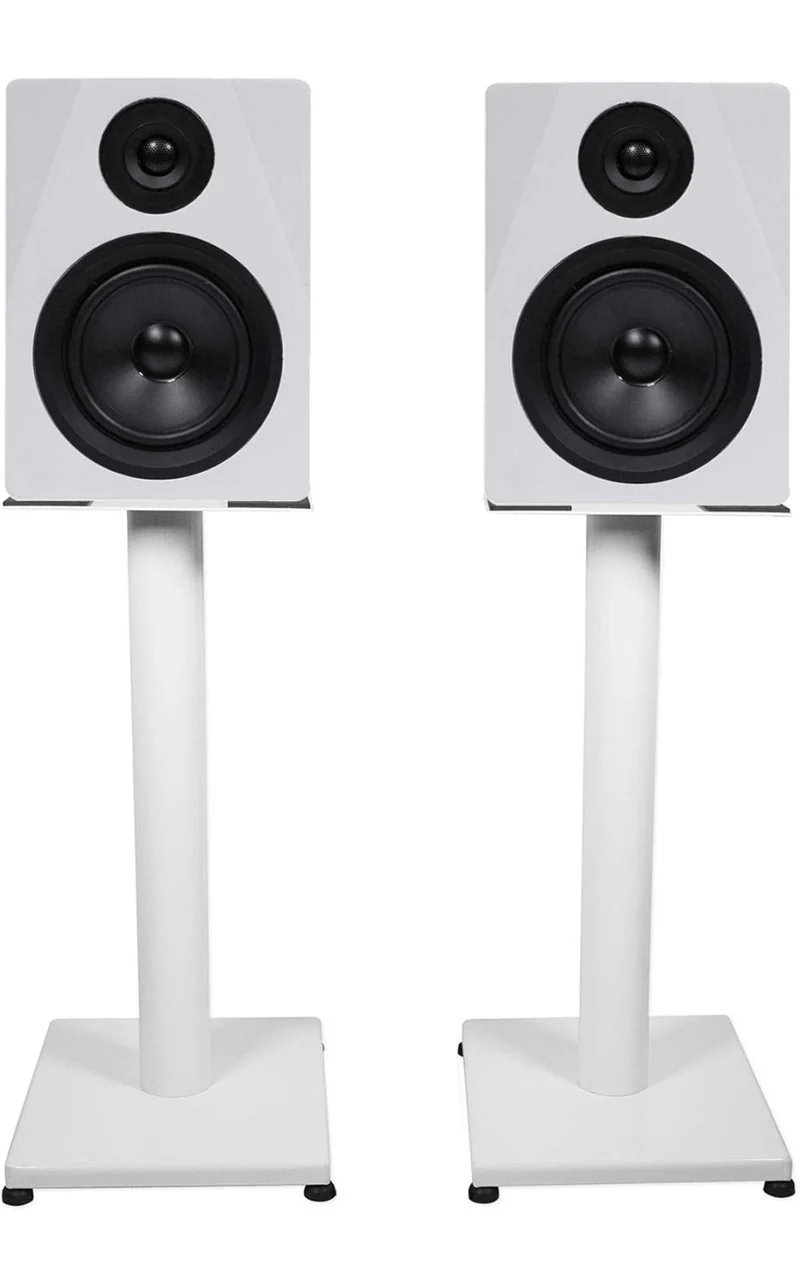 Rockville Pair APM5W 5.25" 250w Powered USB Studio Monitor Speakers+21" Stands