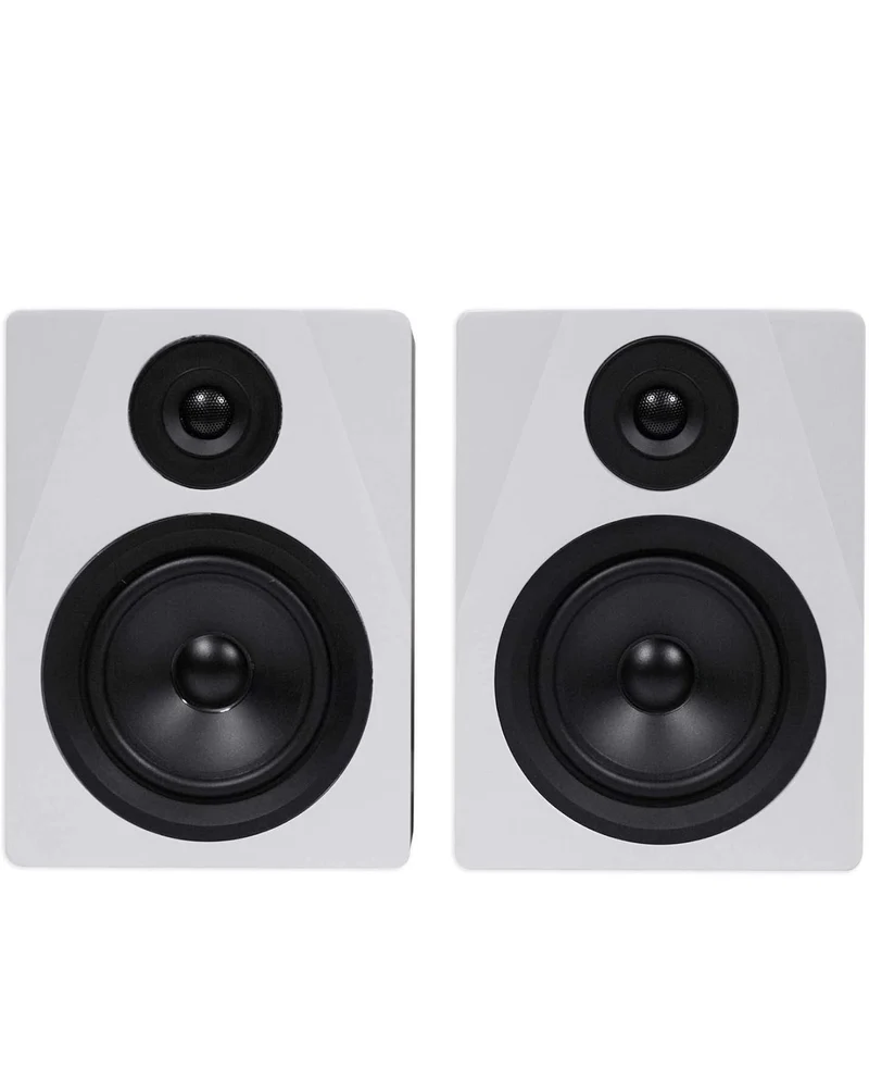 Rockville Pair APM5W 5.25" 250w Powered USB Studio Monitor Speakers+21" Stands