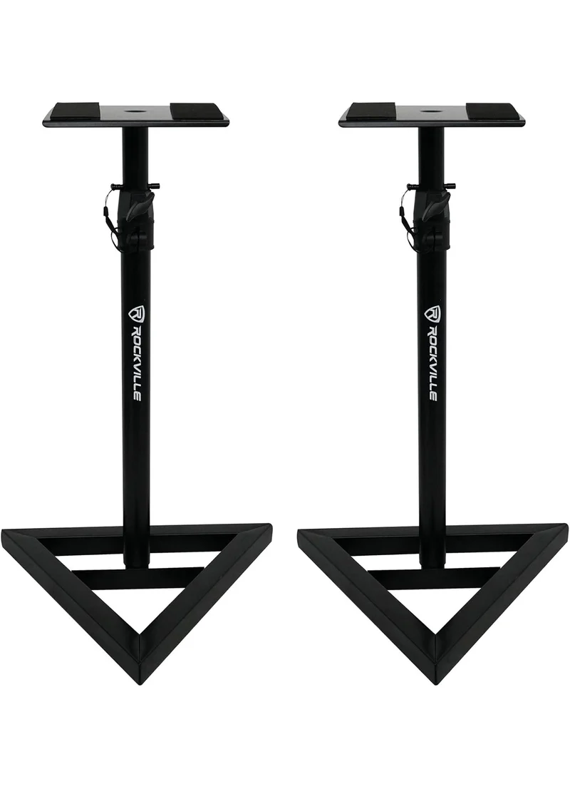 Rockville (2) 5.25" 250w Powered Studio Monitors+Stands+Headphones+Mic+Foam Pads