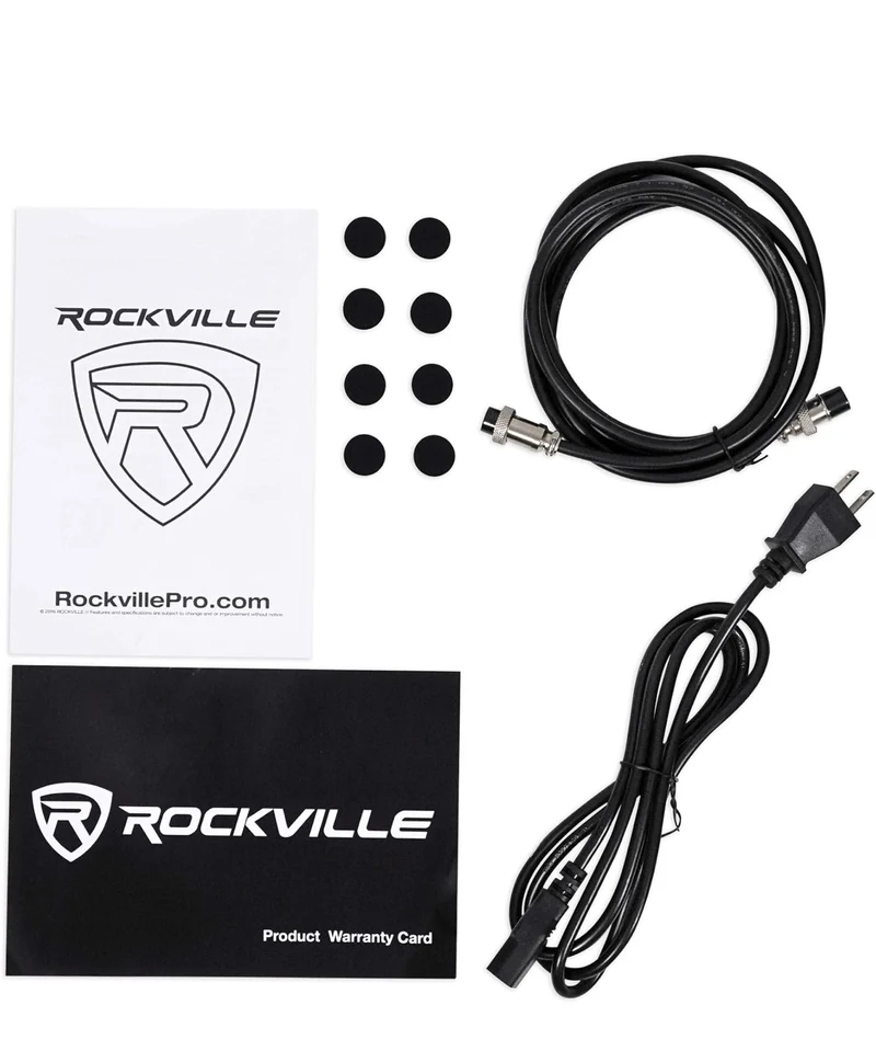 Rockville (2) 5.25" 250w Powered Studio Monitors+Stands+Headphones+Mic+Foam Pads