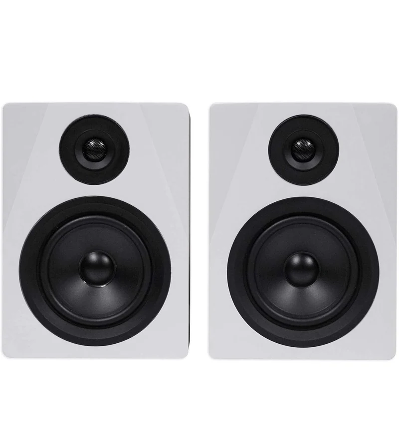 Rockville (2) 5.25" 250w Powered Studio Monitors+Stands+Headphones+Mic+Foam Pads