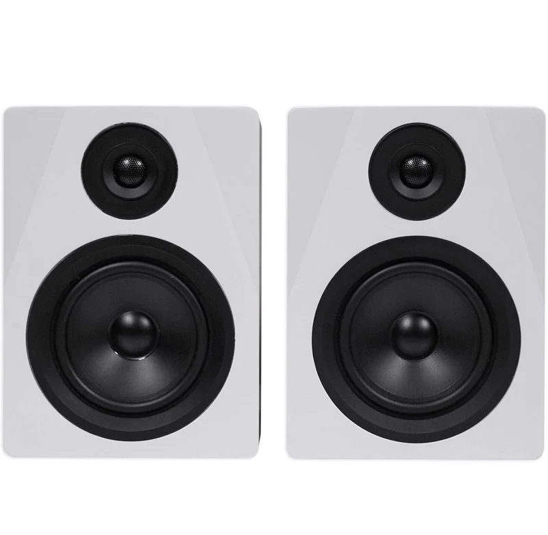 Rockville Pair APM5W 5.25" 2-Way 250W Powered USB Studio Monitors+Stands+Pads