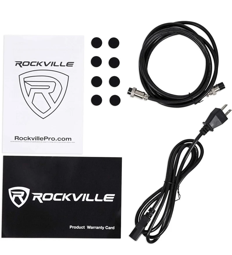 Rockville Pair APM5W 5.25" 2-Way 250W Powered USB Studio Monitors+Stands+Pads