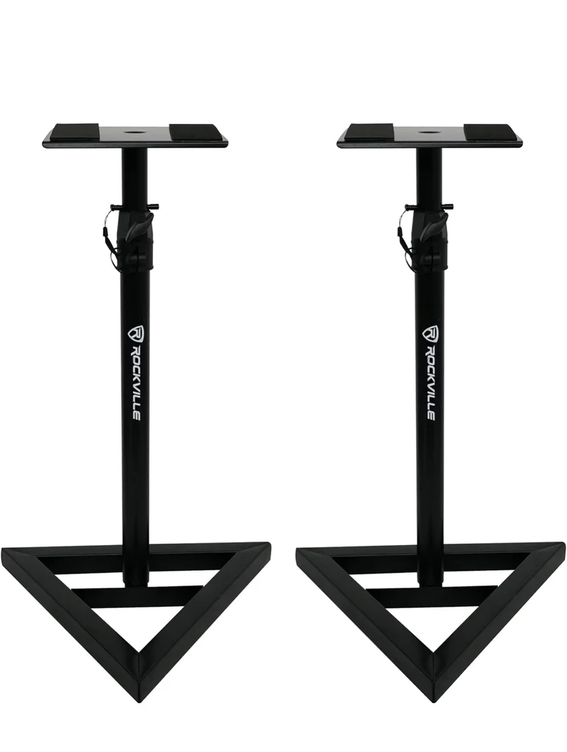 Rockville Pair APM5W 5.25" 2-Way 250W Powered USB Studio Monitors+Stands+Pads
