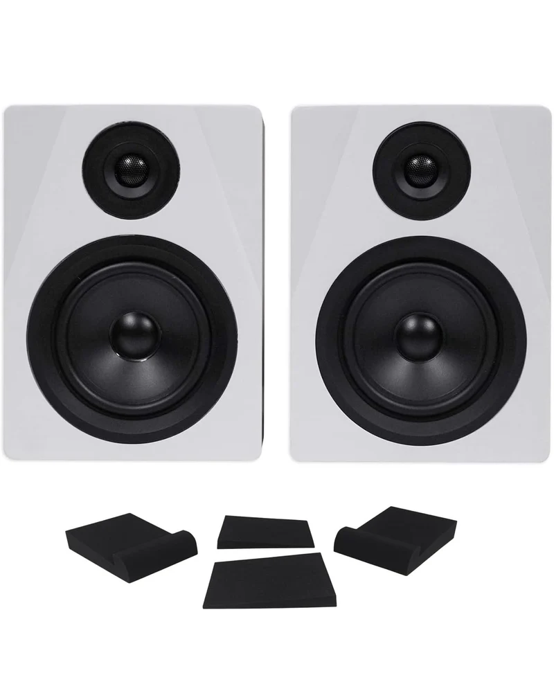 Rockville Pair APM5W 5.25" 2-Way 250W Powered USB Studio Monitor Speakers+Pads
