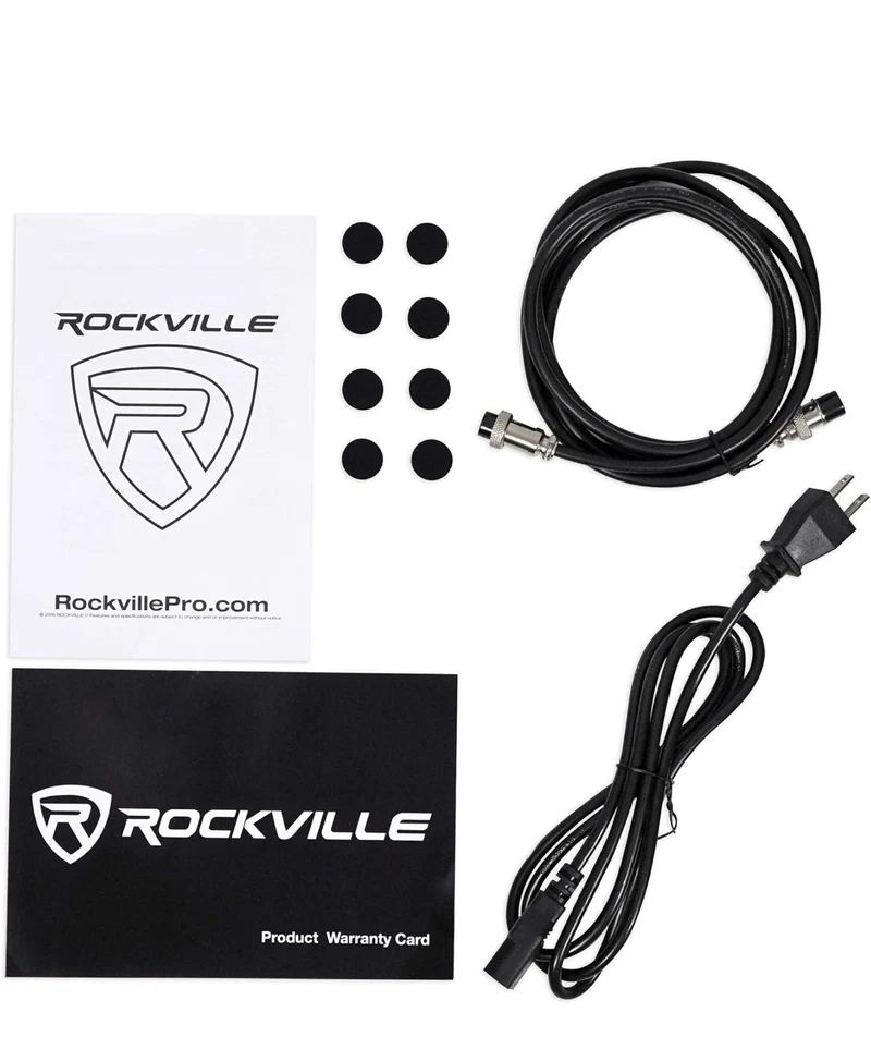 Rockville Pair APM5W 5.25" 2-Way 250W Powered USB Studio Monitors+Stands+Pads