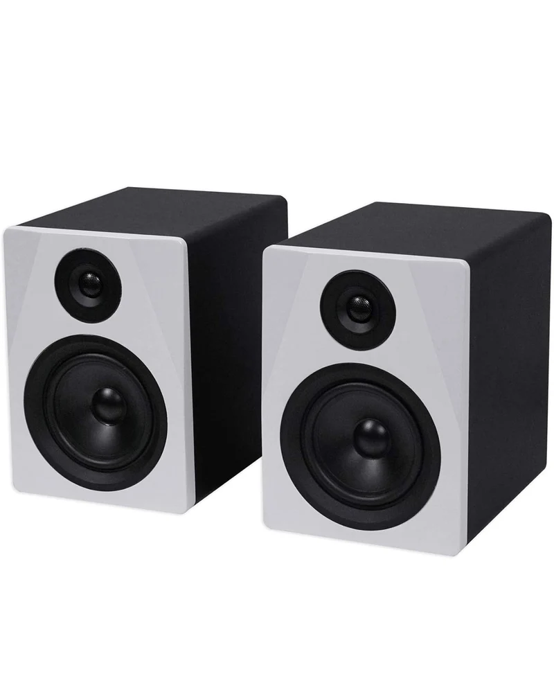 Rockville Pair APM5W 5.25" 2-Way 250W Powered USB Studio Monitors+Stands+Pads