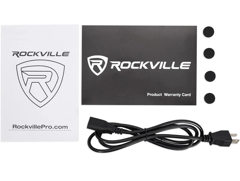 Rockville (2) DPM8B Dual Powered 8" 600w Active Recording Studio Monitors+Pads