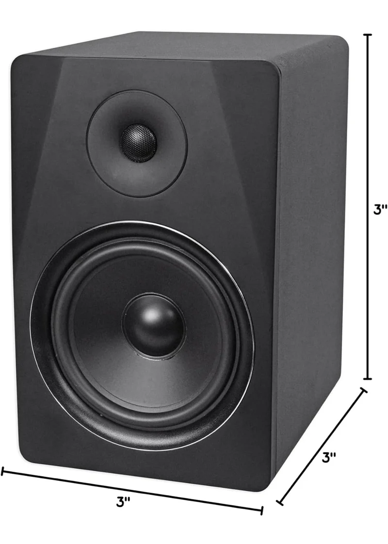Rockville (2) DPM8B Dual Powered 8" 600 Watt Active Studio Monitor Speakers