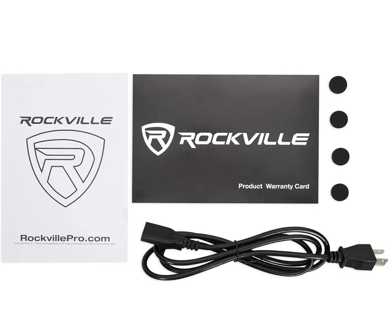 Rockville 2 DPM6W Dual Powered 6.5" 420 Watt Active Studio Monitors+Stands+Pads