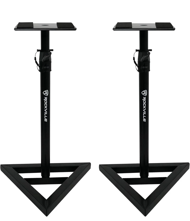 Rockville 2 DPM6W Dual Powered 6.5" 420 Watt Active Studio Monitors+Stands+Pads