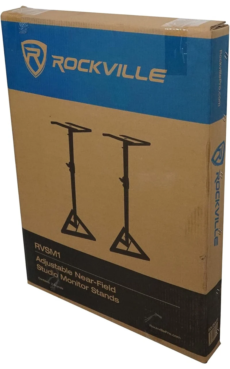 Rockville (2) DPM5W Dual Powered 5.25" 300w Active Studio Monitors+Stands+Pads