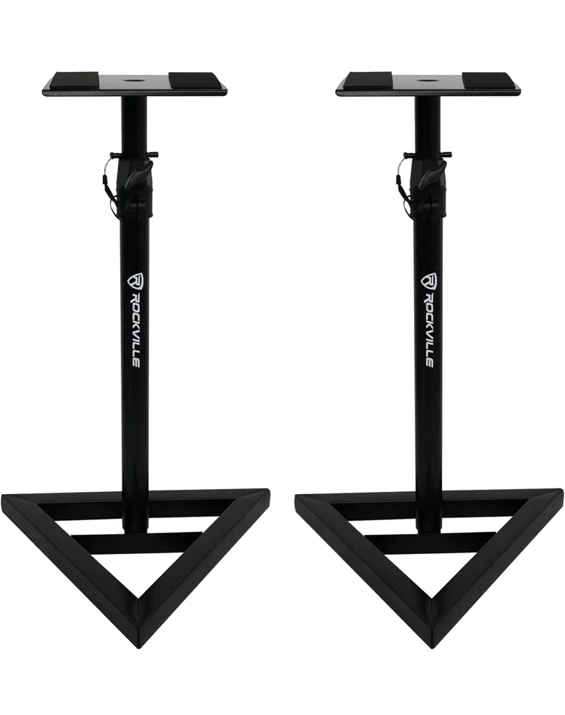 Rockville (2) DPM5C Dual Powered 5.25" 300w Active Studio Monitors+Stands+Pads