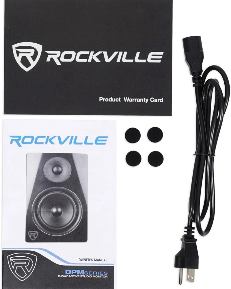 Rockville (2) DPM5C Dual Powered 5.25" 300 Watt Active Studio Monitor Speakers