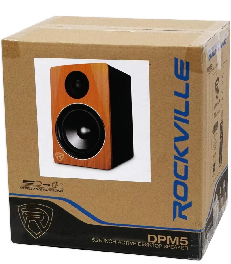 Rockville (2) DPM5C Dual Powered 5.25" 300 Watt Active Studio Monitor Speakers