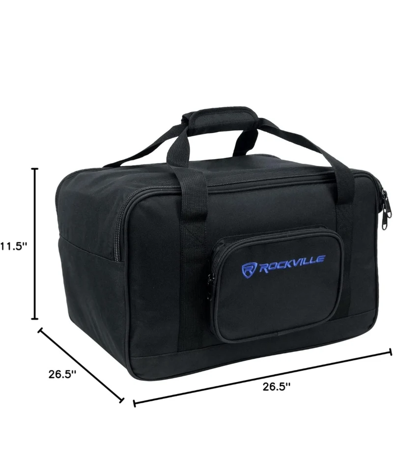 Rockville RPG082K Dual 8" Portable PA System+Bluetooth+Mic+Stands+Cables+Bags