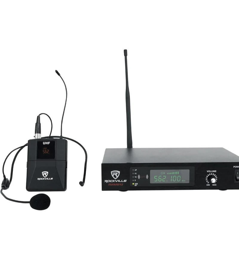 Rockville ROCKnGo 8" Rechargeable PA Speaker w/Bluetooth+Headset+Wireless Mic