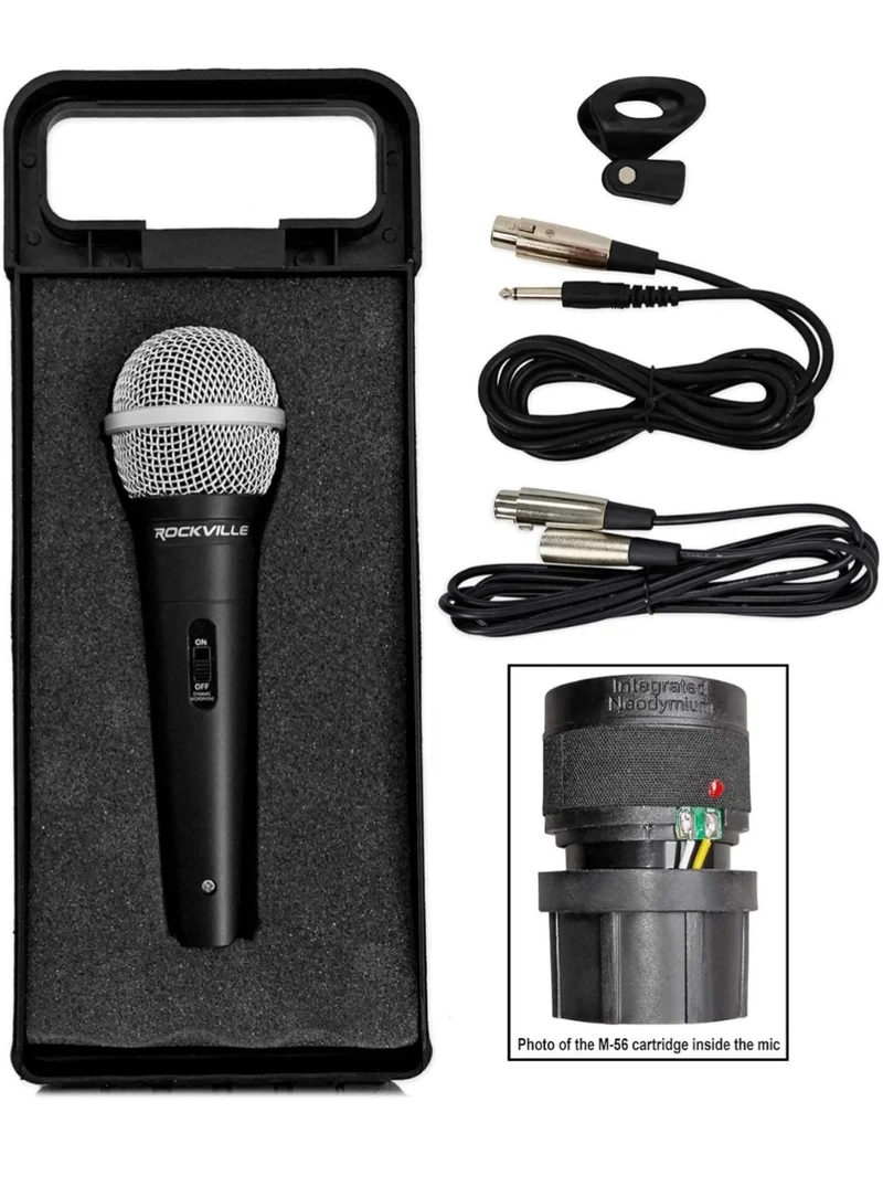 Rockville ROCKnGo 8" Portable Rechargeable Bluetooth PA Speaker+(3) Microphones