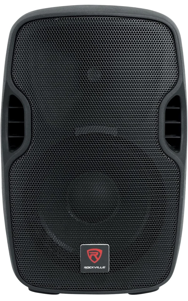 Rockville BPA10 10" Professional Powered Active 400w DJ PA Speaker Bundle with Metra IB3.5MM 6 Foot 3.5mm Male, Rockville RVES05 Black & Samson Stage XPD2 Digital Wireless USB (4 Items)