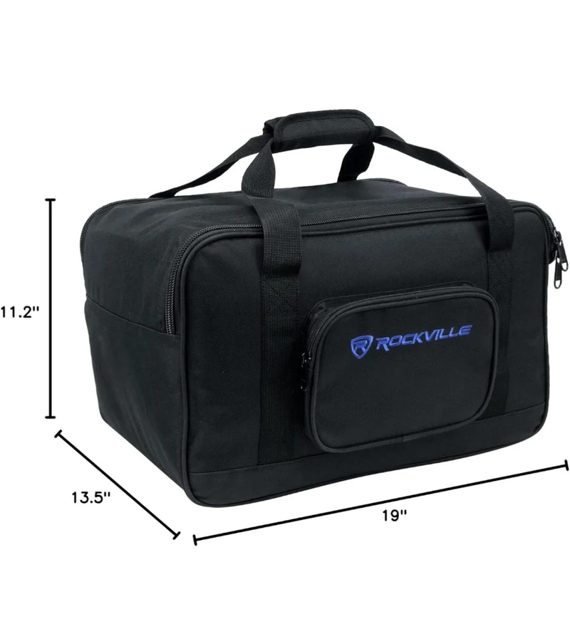 Rockville (2) RPG8BT 8" Bluetooth 800w DJ PA Speakers+Bags BUNDLE