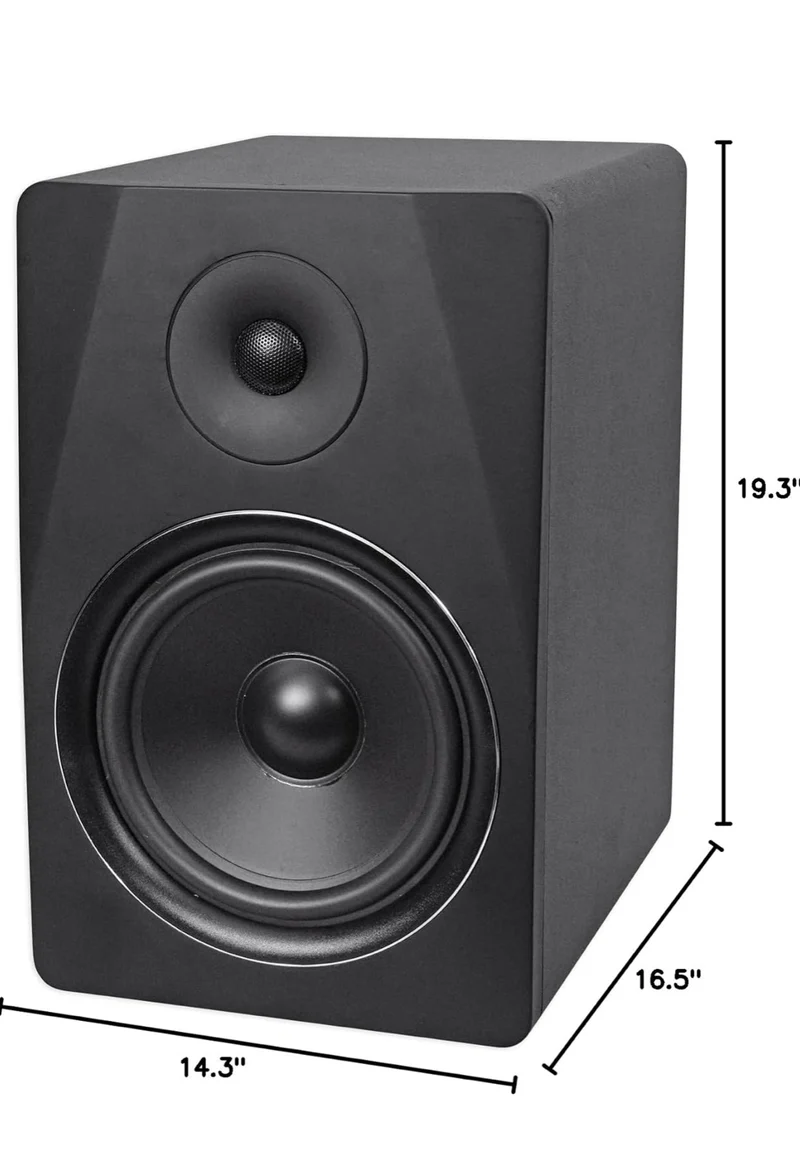Rockville DPM8B 8" 2-Way 300W Black Active/Powered Studio Monitor Speaker