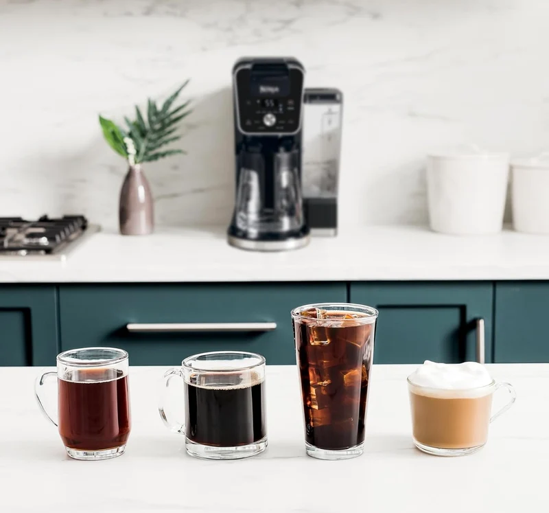 Ninja DualBrew System 14-Cup Coffee Maker, Single-Serve, Pods & Grounds, 4 Brew Styles 70-oz. Water Reservoir & Carafe - Black( CFP451A)