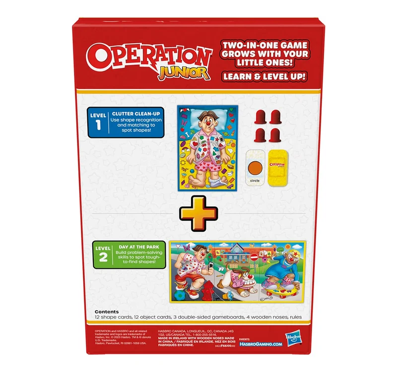Hasbro Gaming Operation Junior Board Game | Operation Game for Younger Kids | Ages 3 and Up | 2 to 4 Players | Preschool Games | Fun Games for Preschoolers