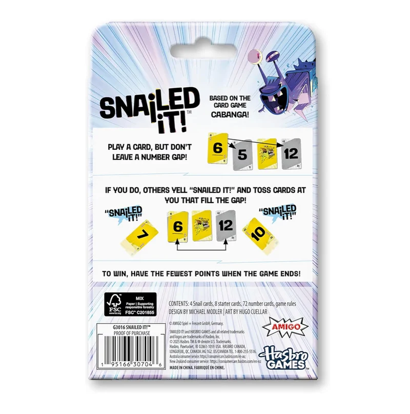 Snailed it! Game | Easy to Learn Family Games for Kids, Teens, and Adults | Snail Card Game | Ages 8 and Up | 3 to 6 Players